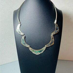 Alpaca Silver Abalone Necklace